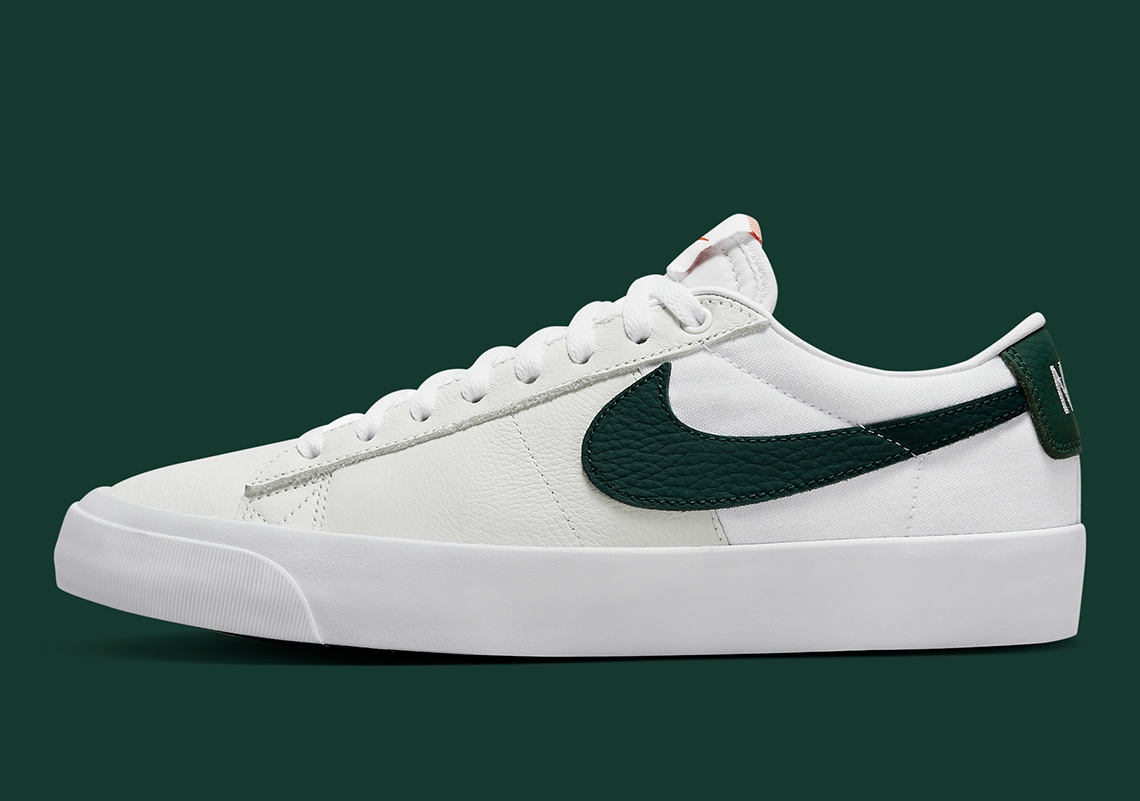 Green Leathers Dress Nike SB Orange Label's Newest Blazer Low