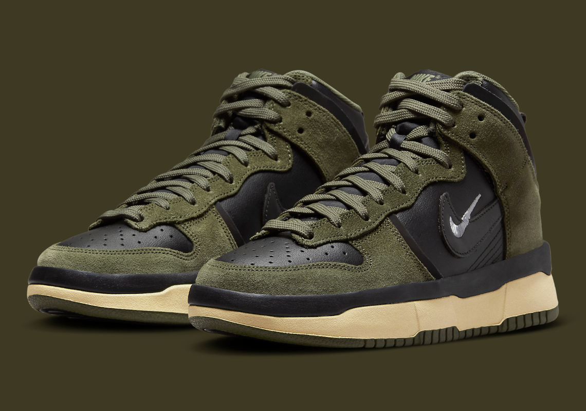 The Women's Nike Dunk High Up Takes On A "Medium Olive" Look Ahead Of Fall