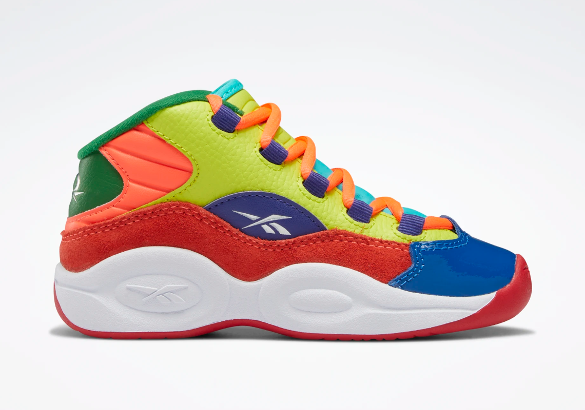 This Kid's Reebok Question Mid Goes Bold In "Orange Flare" And Other Colors