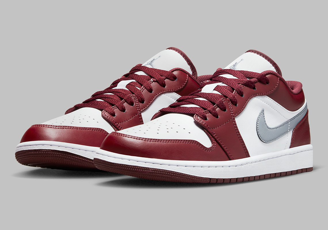 The Air Jordan 1 Low "Bordeaux" Borrows An Outfit From Its Older Sibling