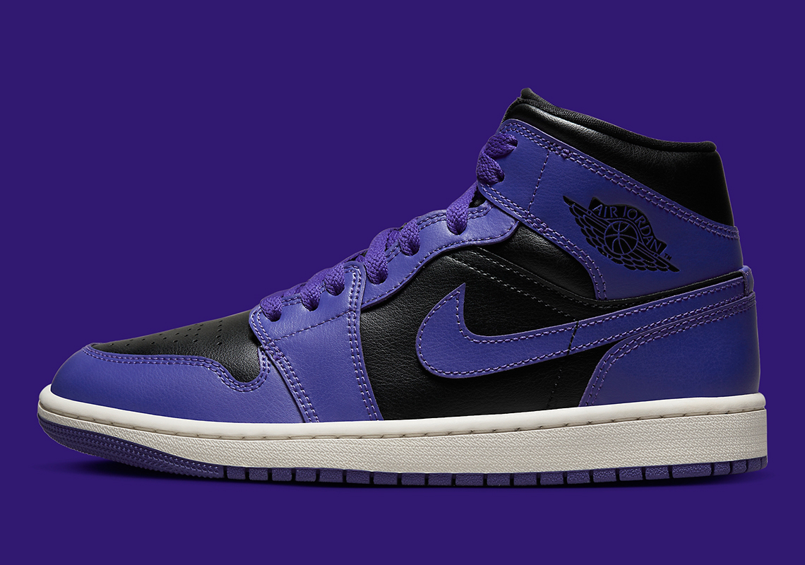 Air Jordan 1 Mid Purple Black Bq6472 051 1