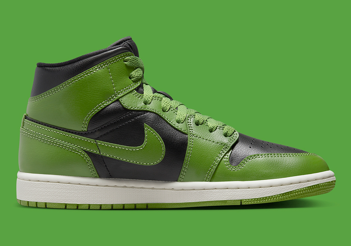 Air Jordan 1 Mid Womens Green Black Bq6472 031 1