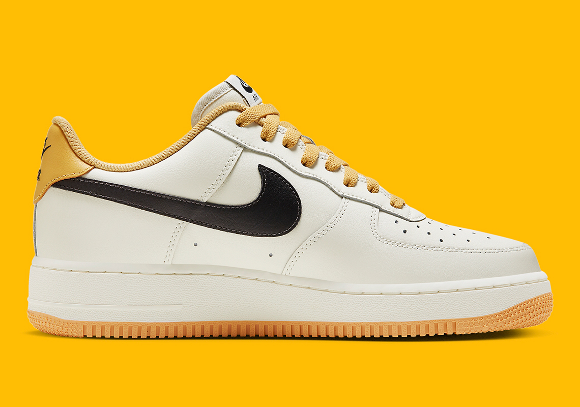 Nike Air Force 1 Low Sail Gold Black Fd9063 101 6