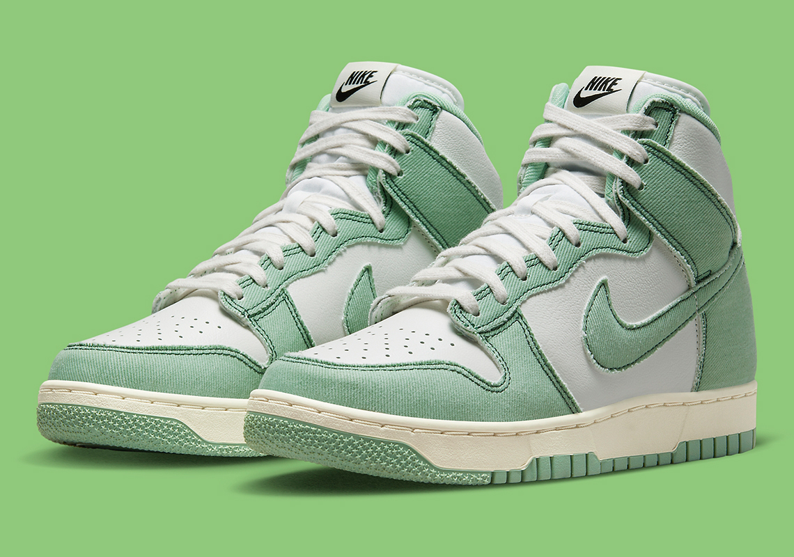 Official Images Of The Nike Dunk High 1985 "Green Denim"