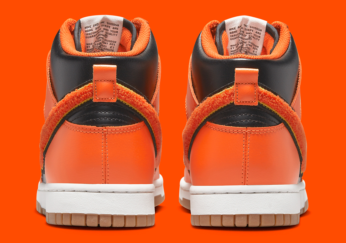 Nike Dunk High Chenille Swoosh Orange Dr8805 002 7