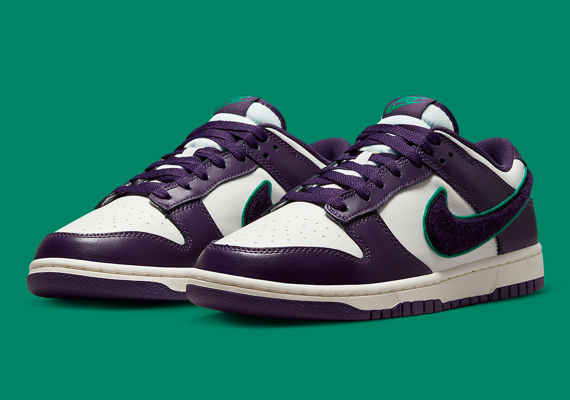 Nike Affixes Large, Chenille Swooshes To The Dunk Low