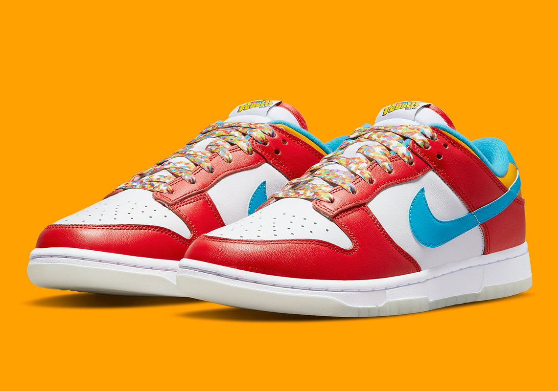 Official Images Of The LeBron James x Nike Dunk Low "Fruity Pebbles"