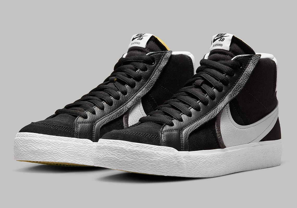 Nike Sb Blazer Mid Black White Dr9144 001 2