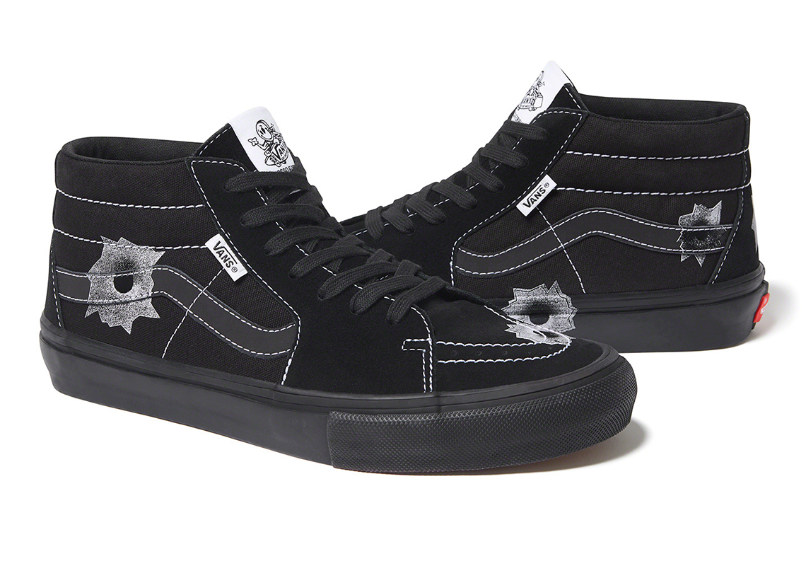 Supreme Nate Lowman Vans Skate Grosso Mid Black Release Date 2