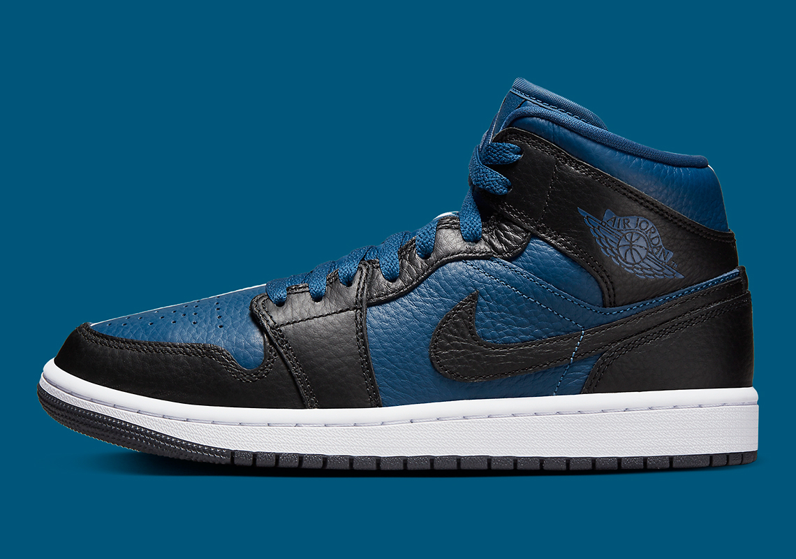 Air Jordan 1 Mid Se Split Blue Black White Dr0501 401 3