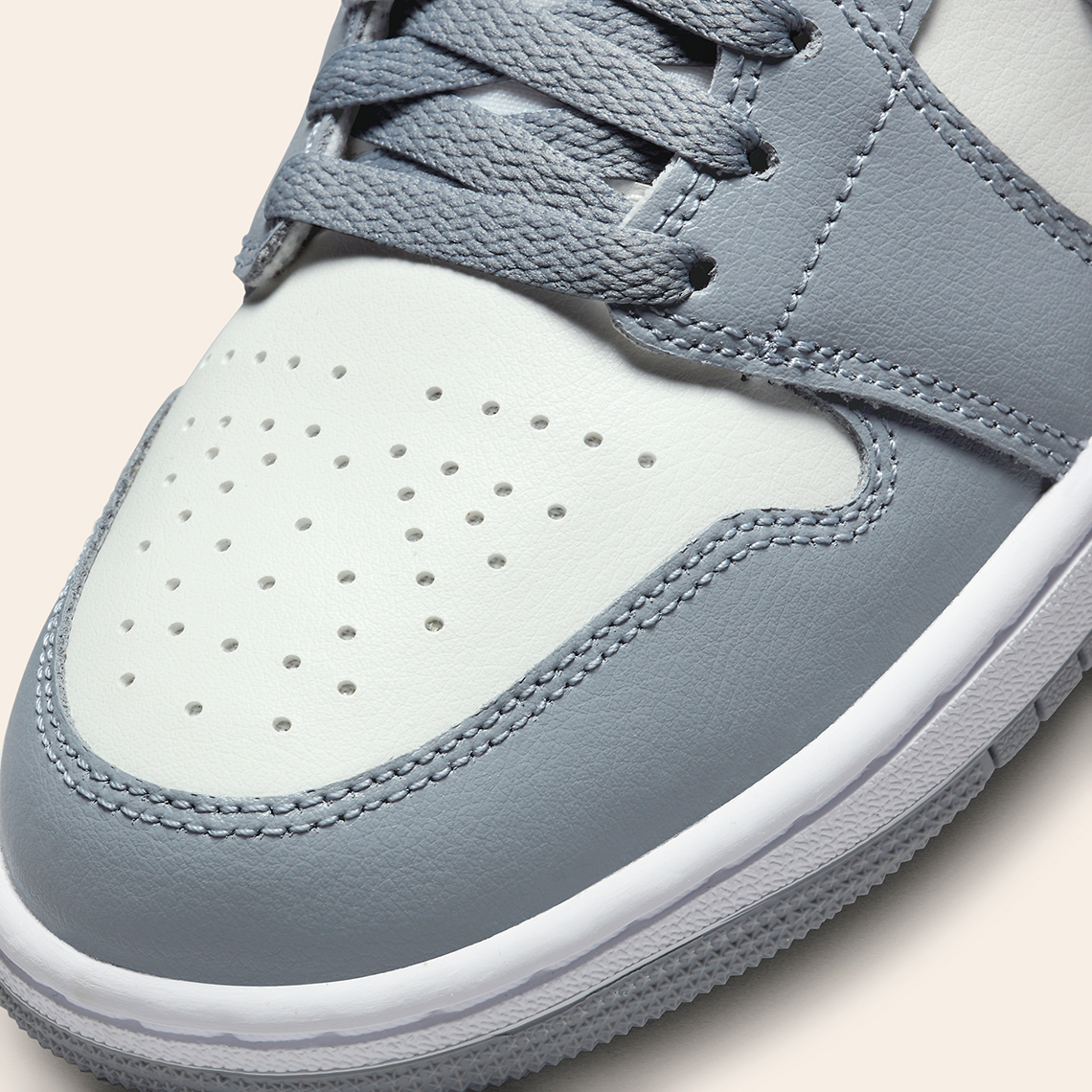 Air Jordan 1 Mid Womens Grey Sail Bq6472 115 1