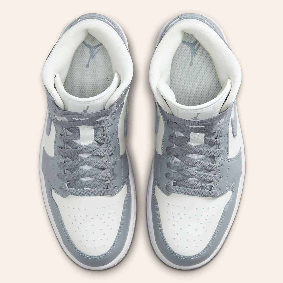 Air Jordan 1 Mid Womens Grey Sail Bq6472 115 5