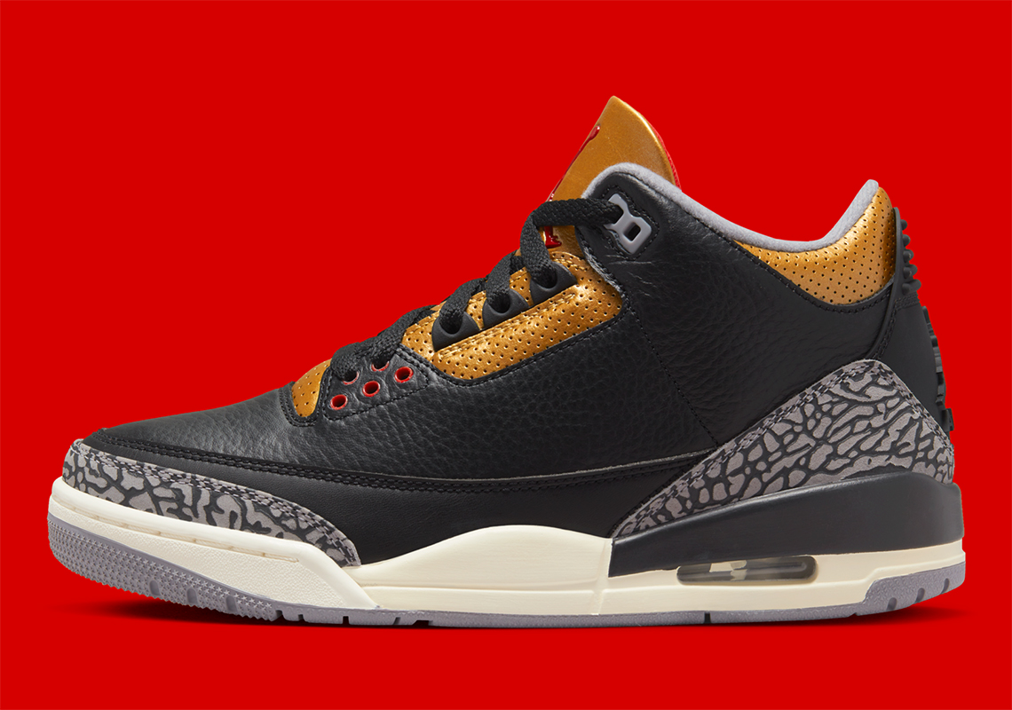 Air Jordan 3 Womens Black Cement Gold Ck9246 067 1