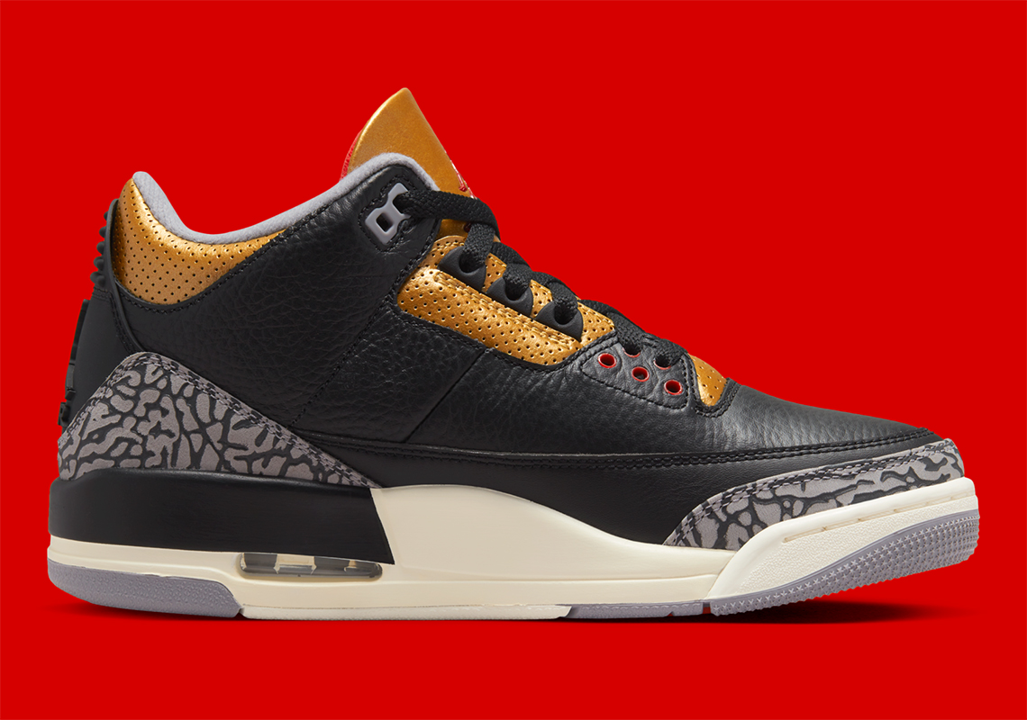 Air Jordan 3 Womens Black Cement Gold Ck9246 067 3