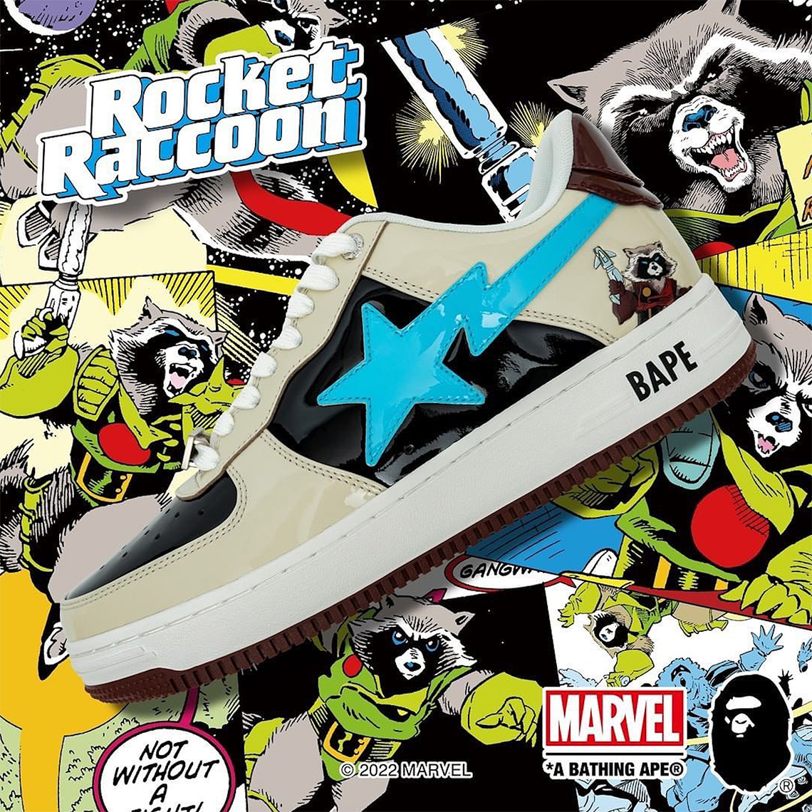 Marvel Bape Bapesta Rocket Raccoon