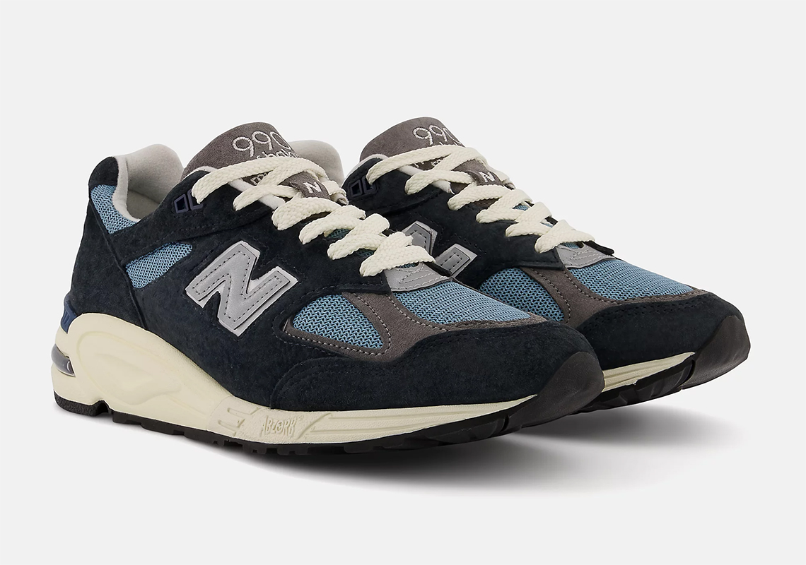 "Navy" And "Castlerock" Color In The New Balance 990v2 Made In USA