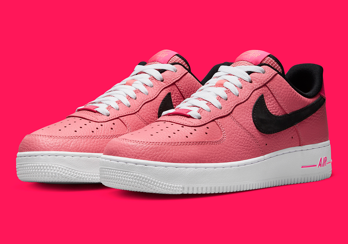 Nike Crafts The Air Force 1 In Pink Tumbled Leather