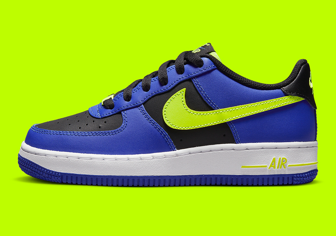 Nike Air Force 1 Low Royal Volt Black Fd0302 400 4