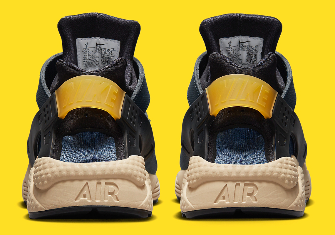 Nike Air Huarache Navy Yellow Dz4852 001 6