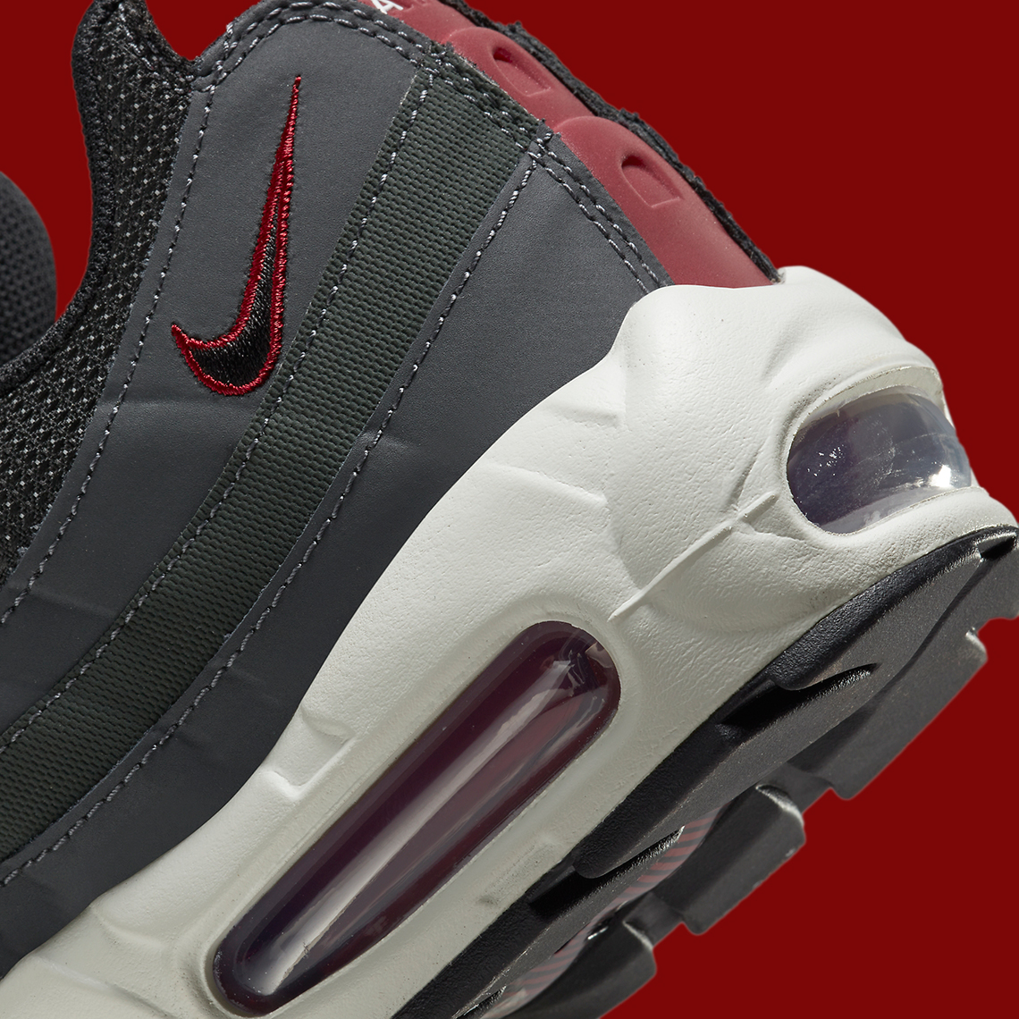 Nike Air Max 95 Grey Team Red Dq3982 001 1