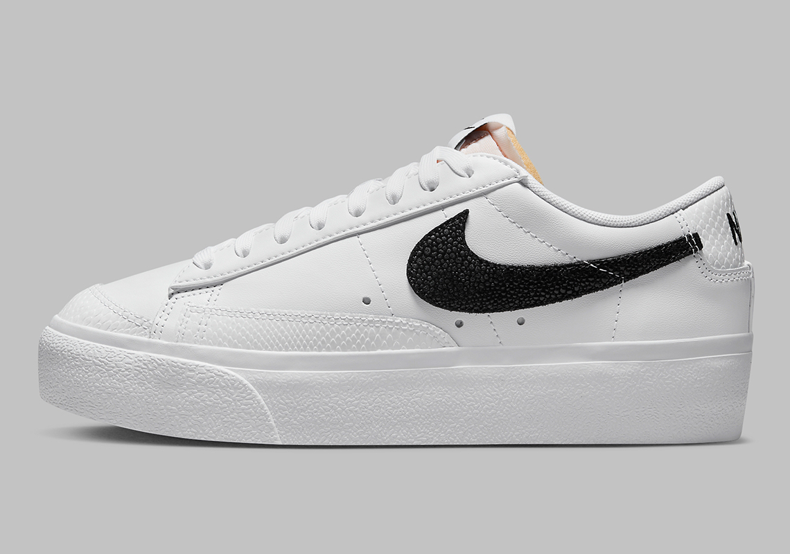 The Nike Blazer Low Platform Features Shagreen Textiles