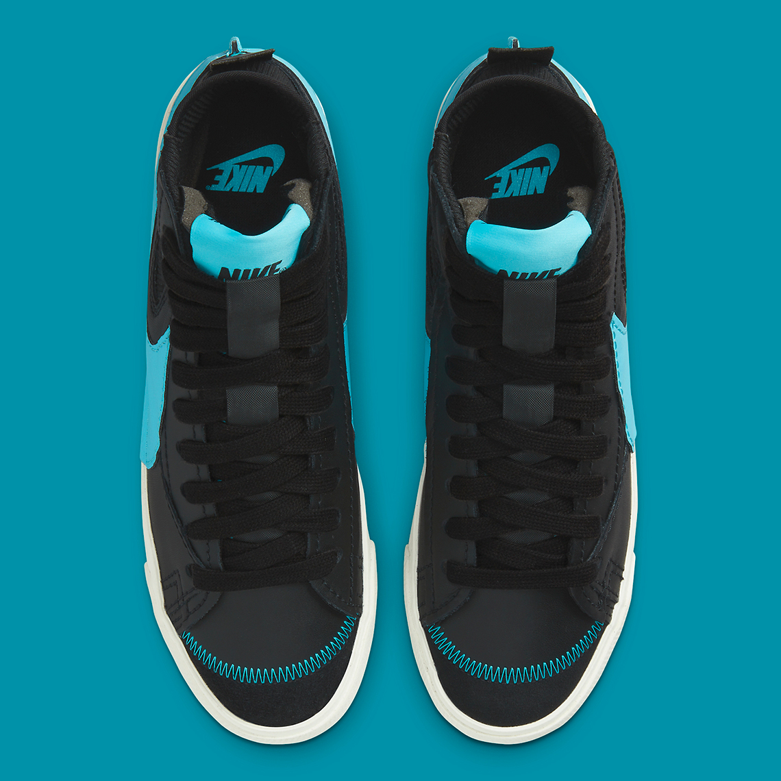 Nike Blazer Mid Jumbo Black Aqua Fd0278 001 3