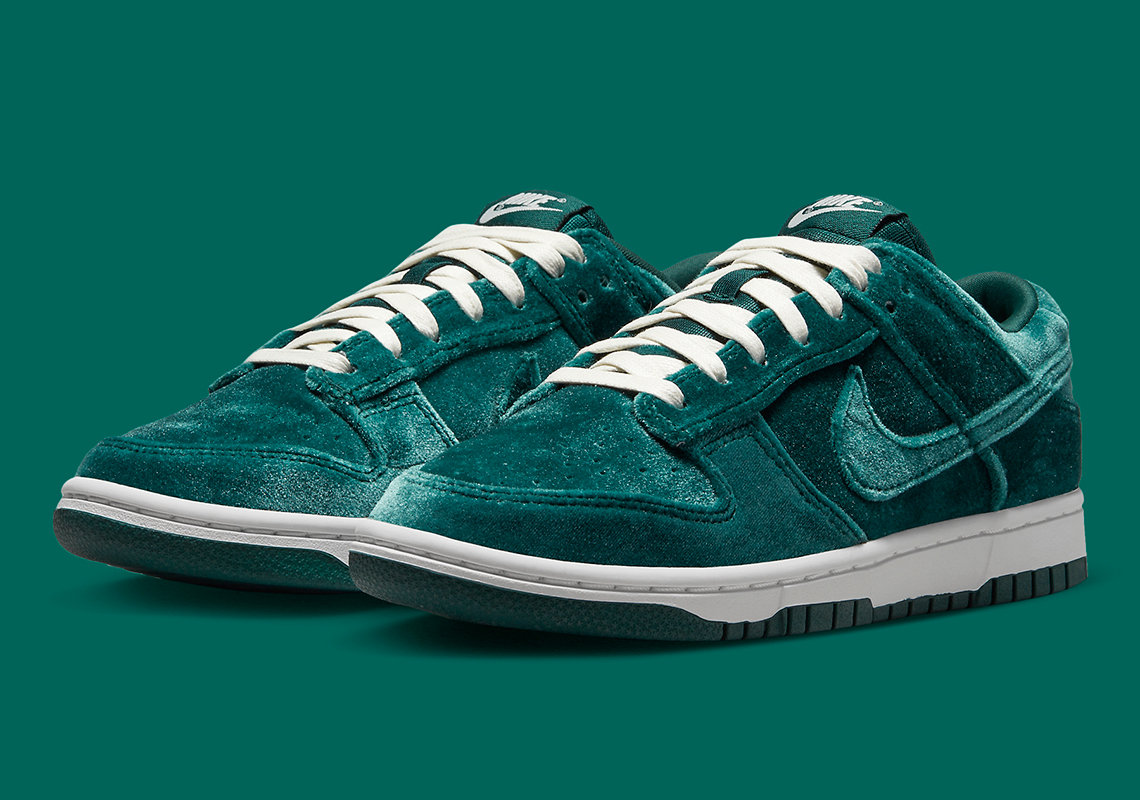 Crushed "Velvet Teal" Sits Pretty On This Nike Dunk Low