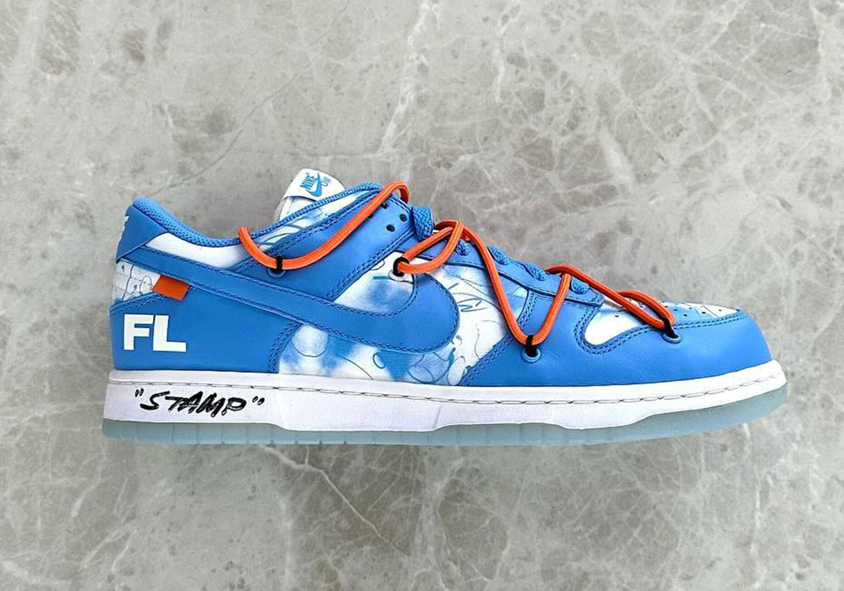 Off White Futura Nike Dunk Blue 02