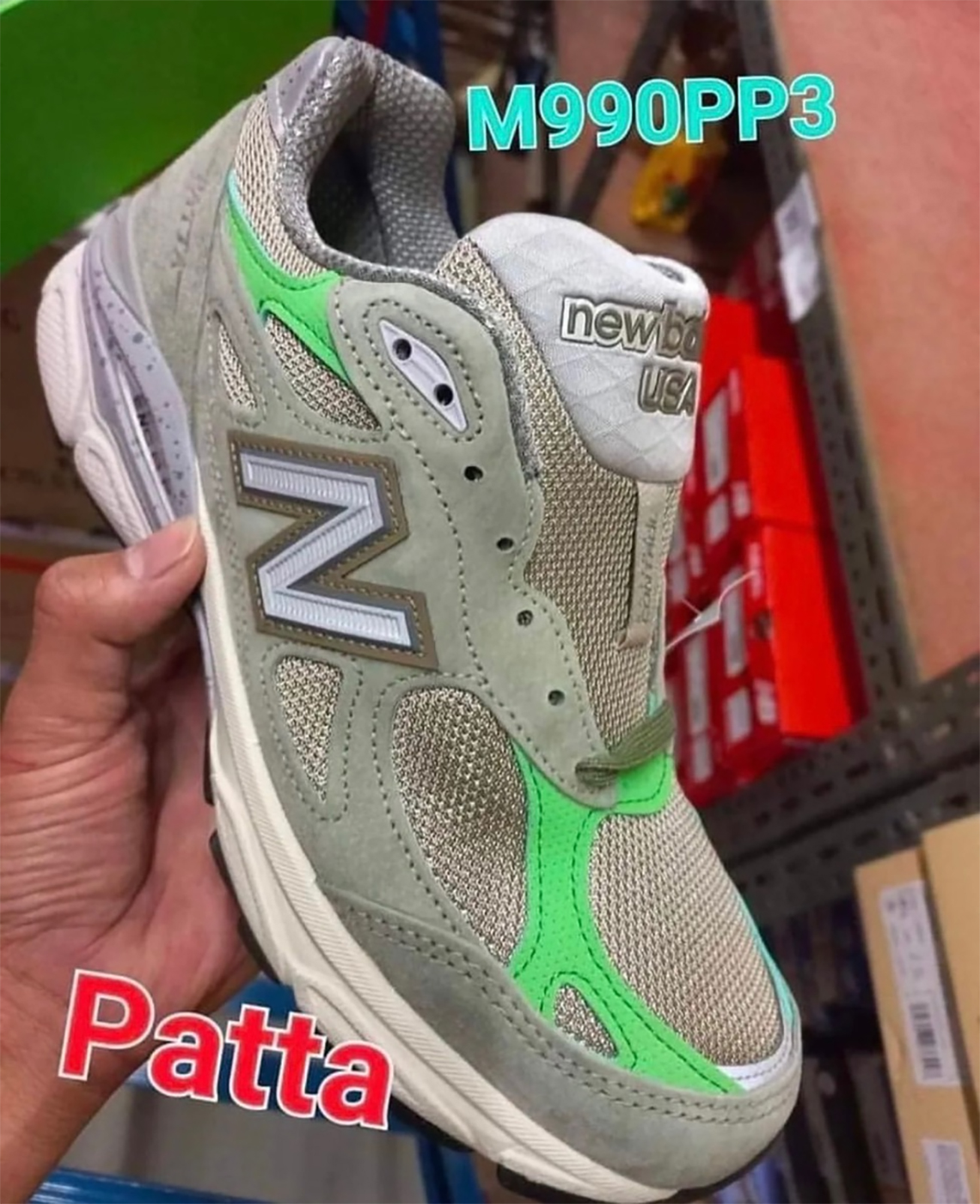 Patta New Balance 990v3 Teaser 3