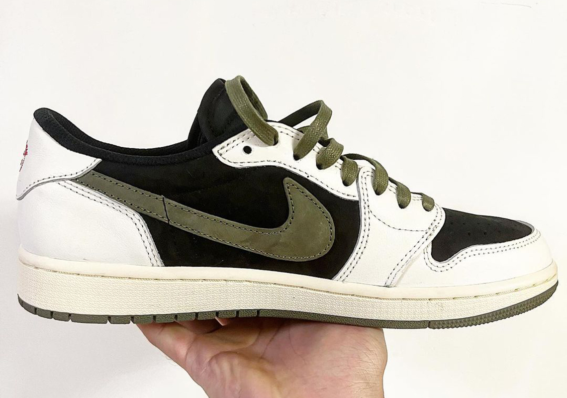 Travis Scott Air Jordan 1 Low Olive Photos 4