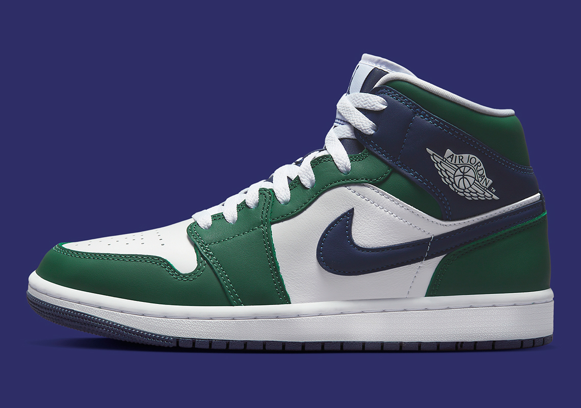 Air Jordan 1 Mid Green Blue Seahawks Dz5326 300 5