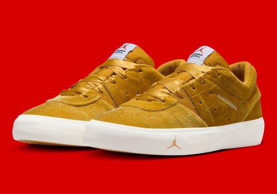 A “Gold Velvet” Textile Cascades Across The Latest Jordan Series