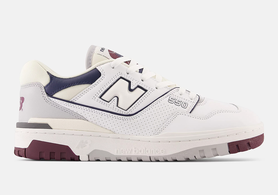 Navy And Maroon Accents Appear On This Fall-Ready New Balance 550