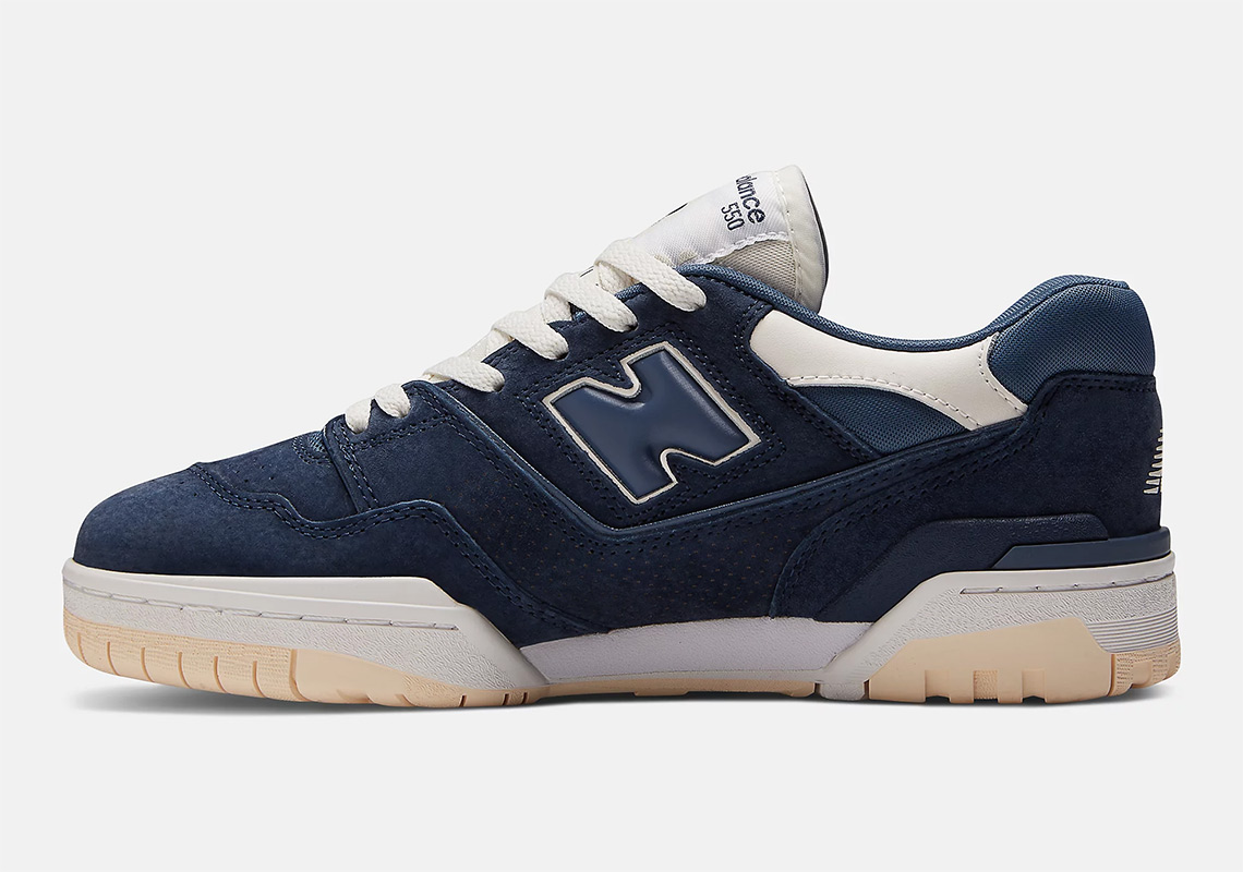 New Balance 550 Navy Suede 2