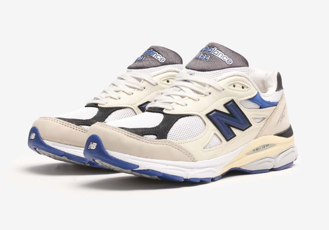 Cream And Royal Blue Adorn The Next New Balance 990v3 Made In USA