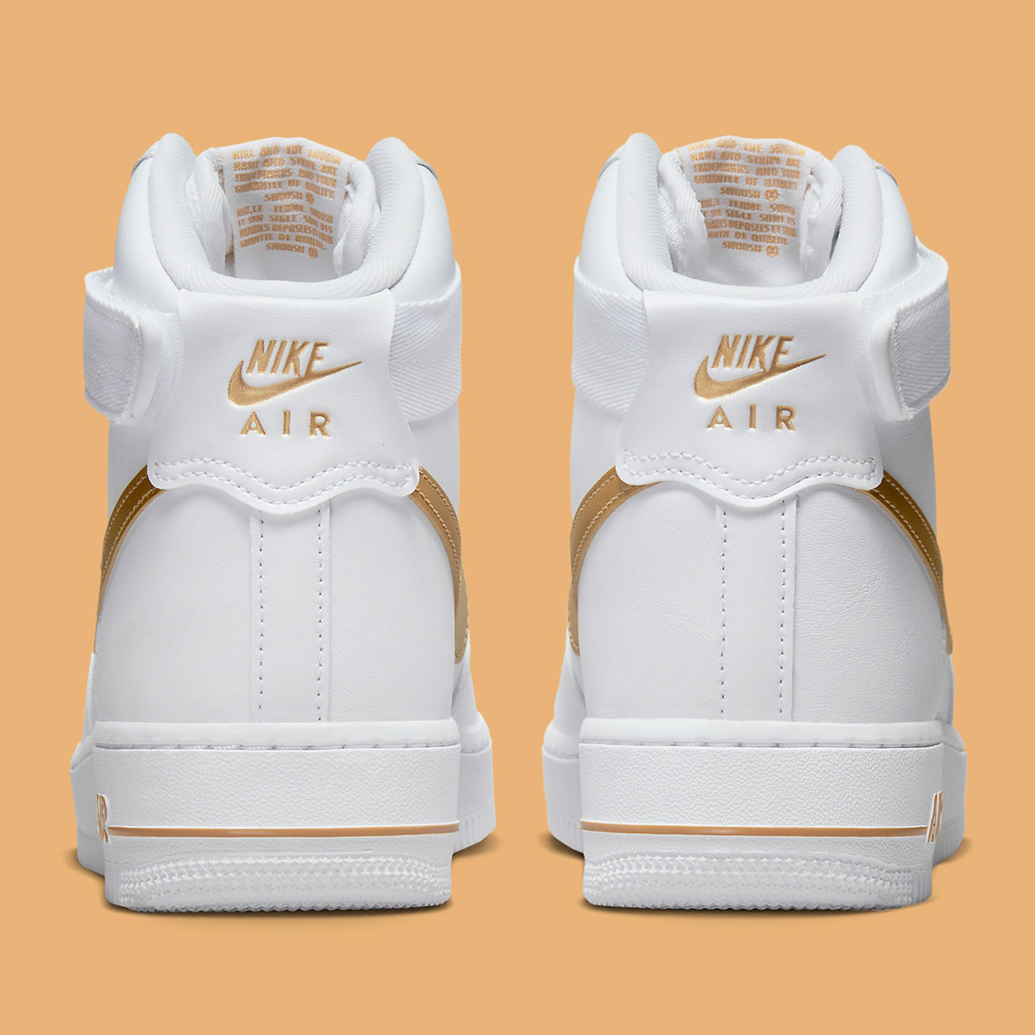 Nike Air Force 1 High Womens White Metallic Gold Dd9624 103 4