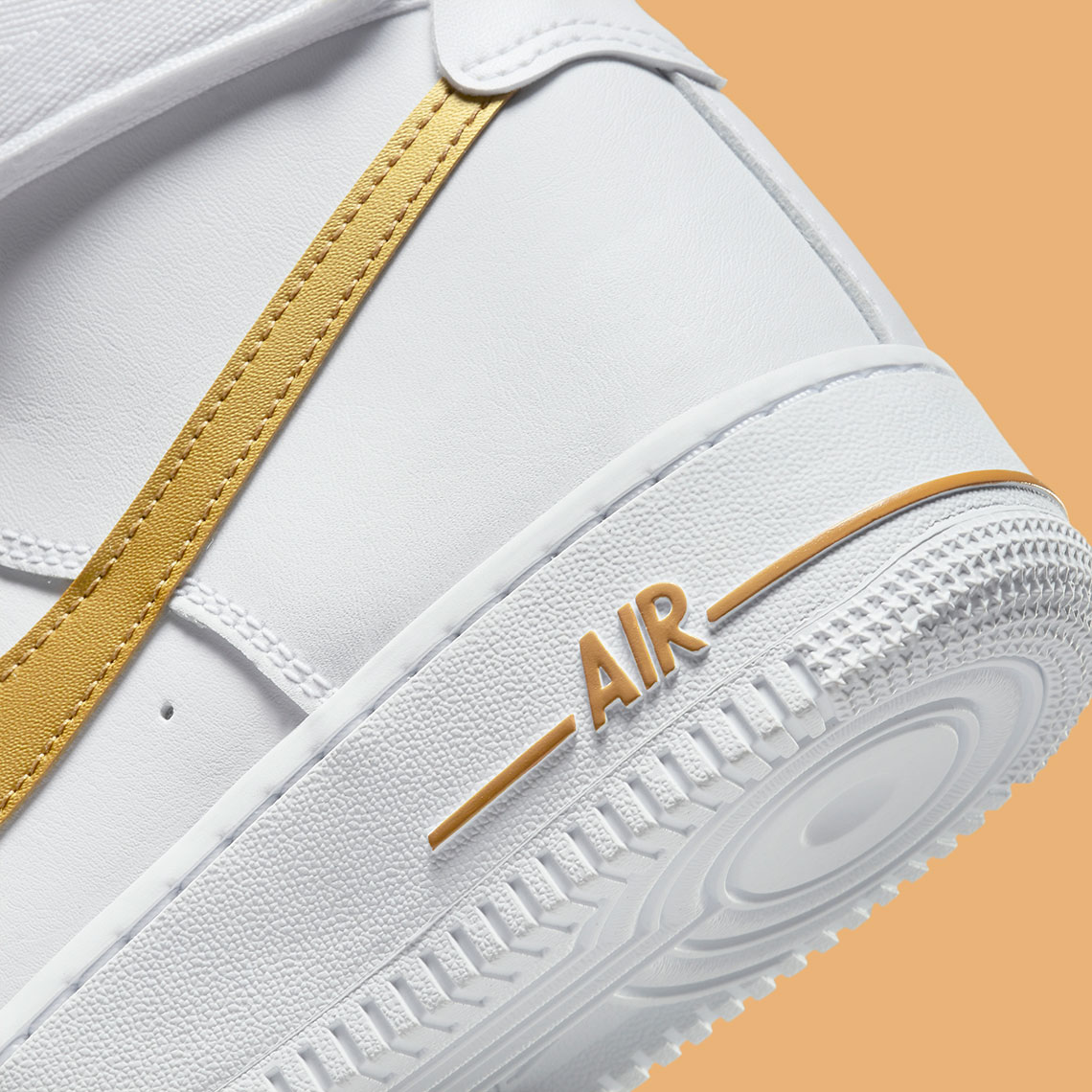 Nike Air Force 1 High Womens White Metallic Gold Dd9624 103 6