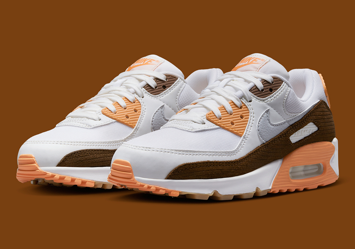 Peach And Chocolate Flavors Mix With Corduroy In The Latest Nike Air Max 90