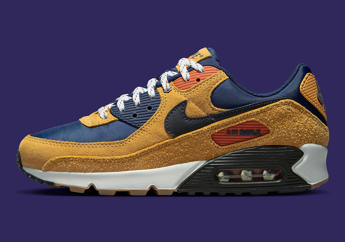 Nike Air Max 90 Brown Suede Navy Dz5175 200 4