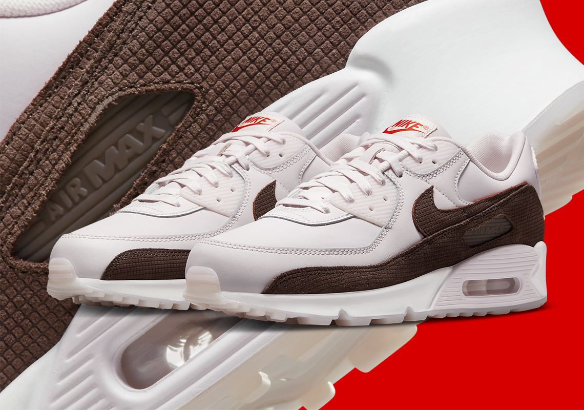 A "Brown Tile" Suede And Light Pink Leathers Collaborate With The Nike Air Max 90