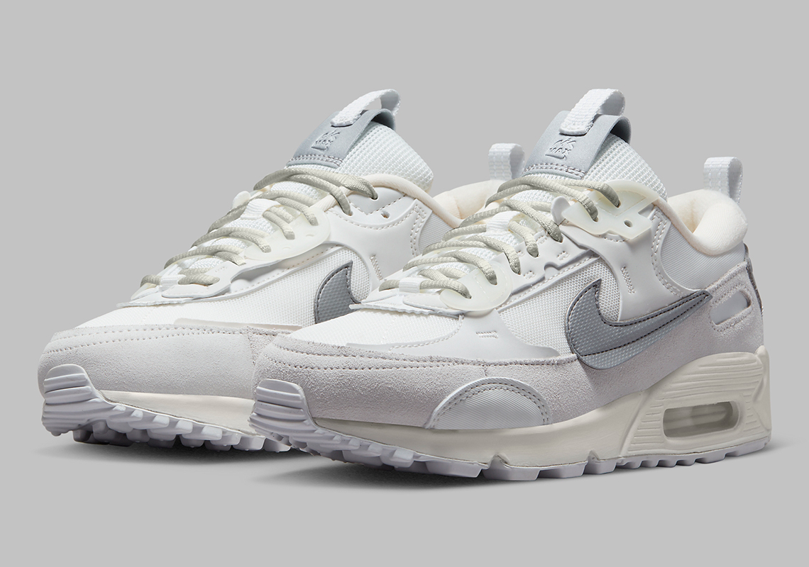 “Sail” And Silver Metallic Accents Coat The Nike Air Max 90 Futura