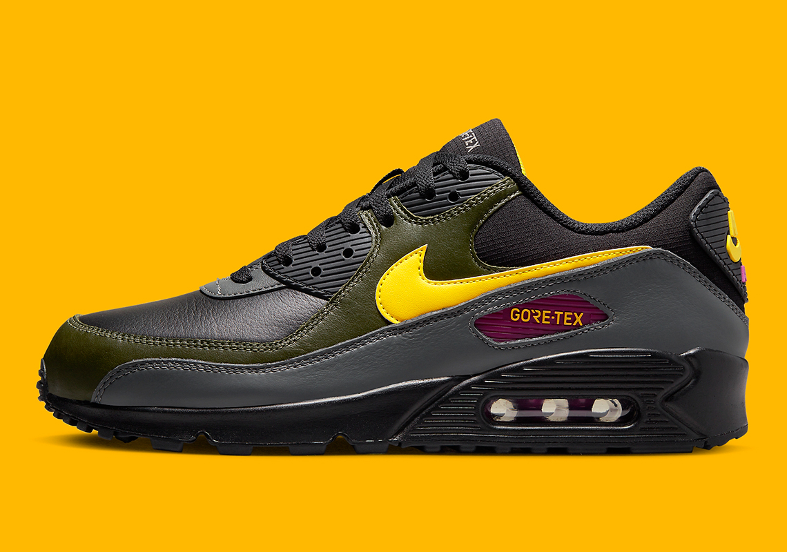 Nike Air Max 90 Gore Tex Black Tour Yellow Cargo Khaki Iron Grey Dj9779 001 9