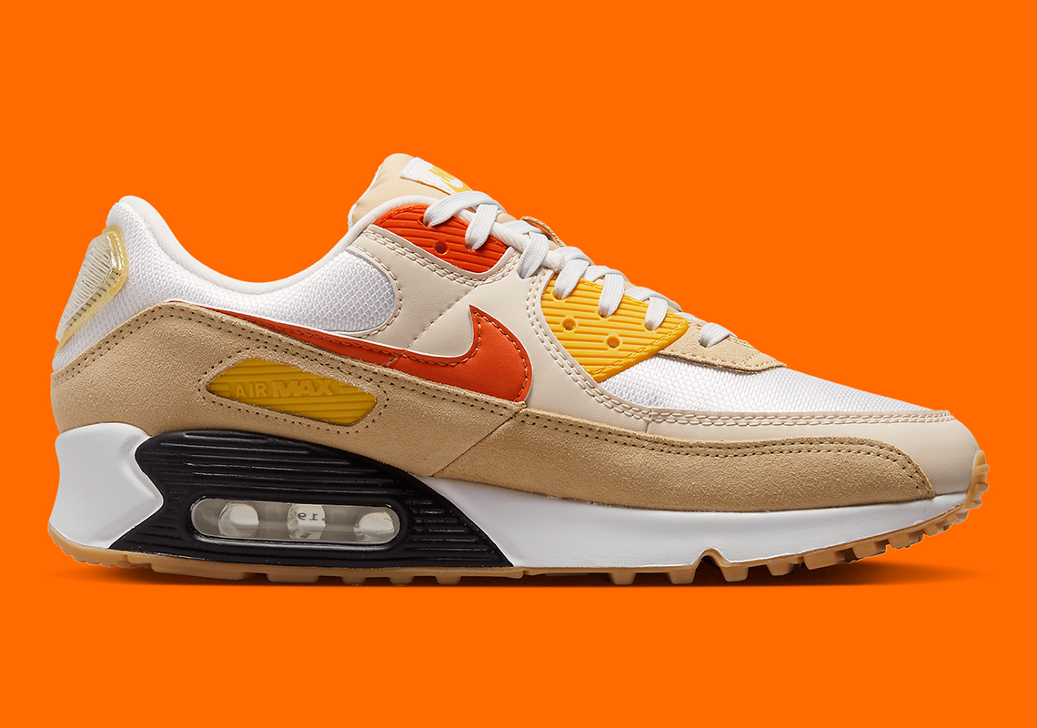 Nike Air Max 90 Summit White Safety Orange Sesame Fb4315 100 5