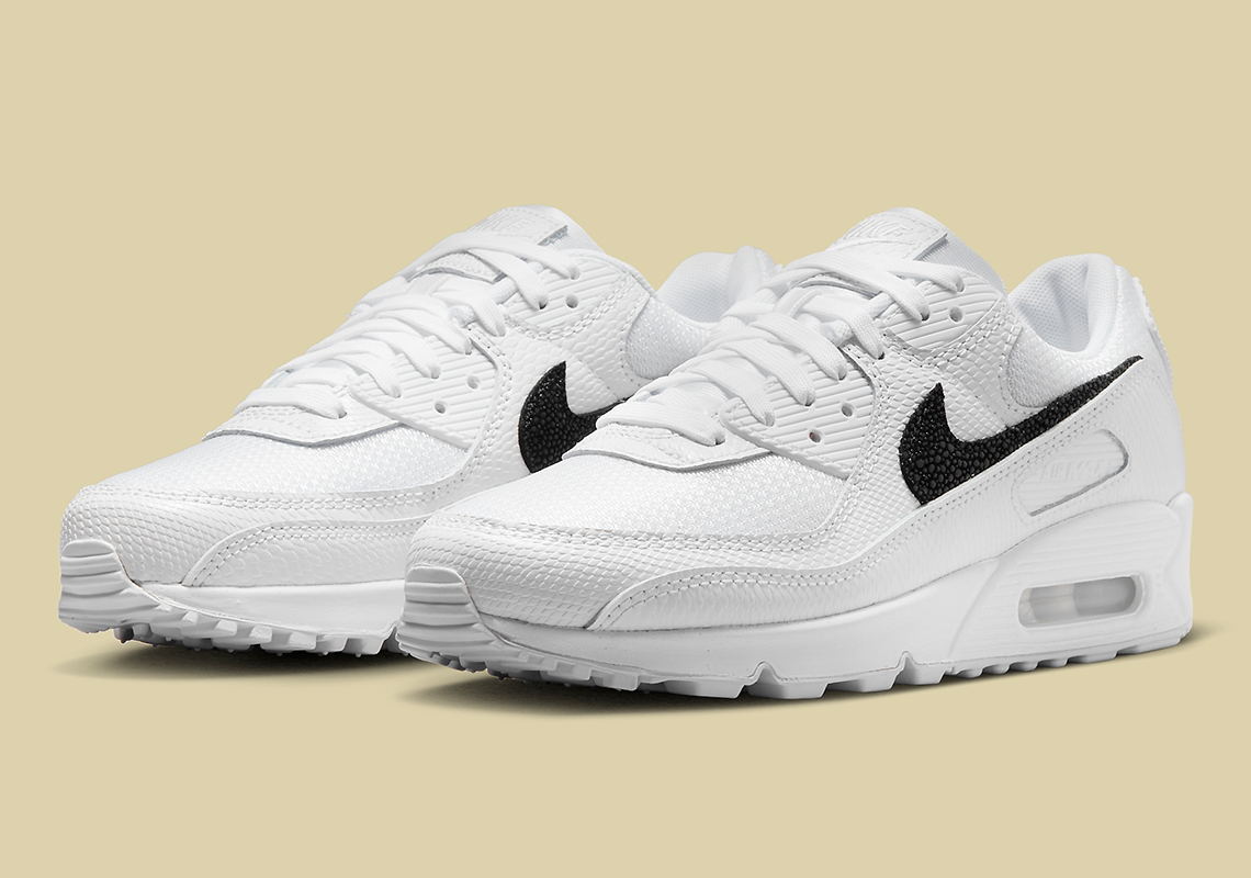 Nike Air Max 90 White Black Reptile Dz5212 100 6 1