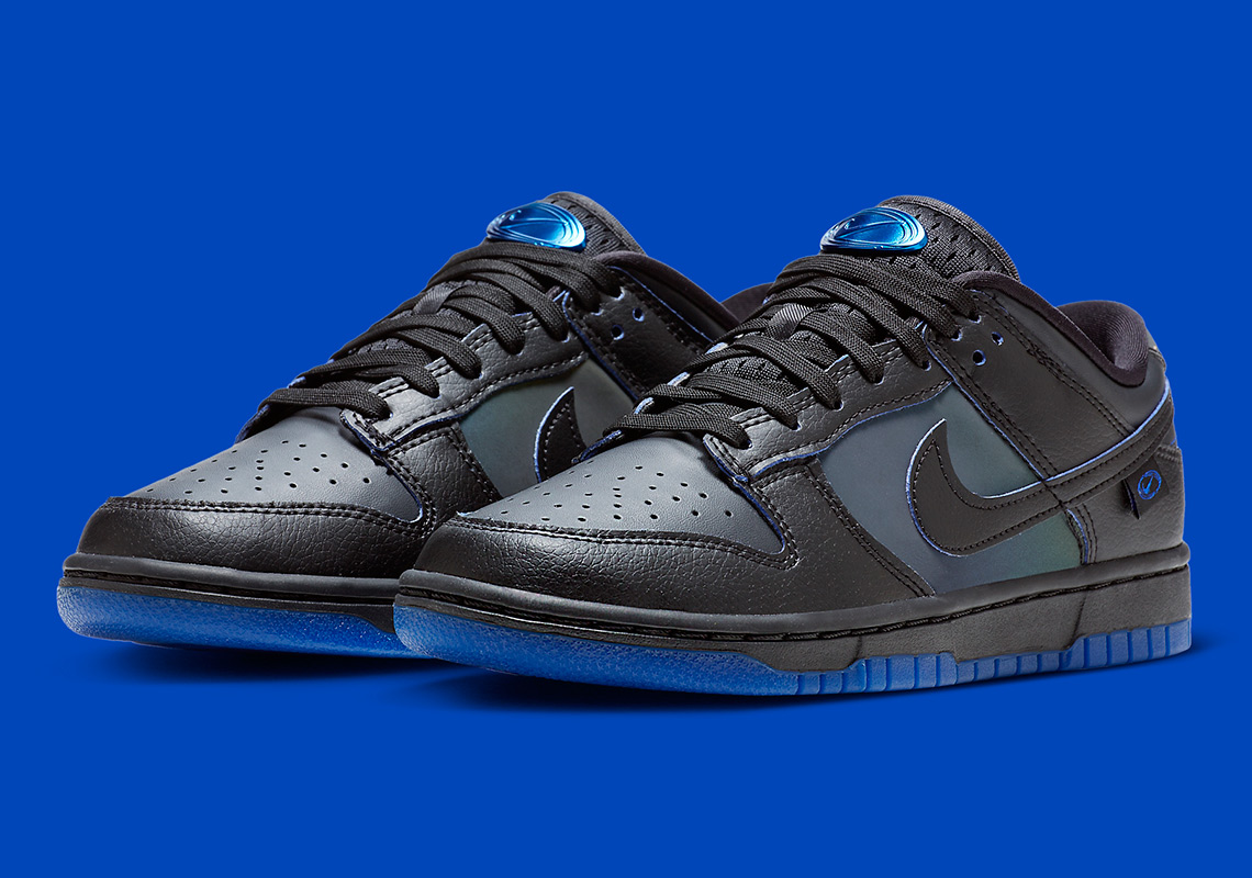 Nike Dunk Low Black Royal Blue Iridescent Fb1842 001 3