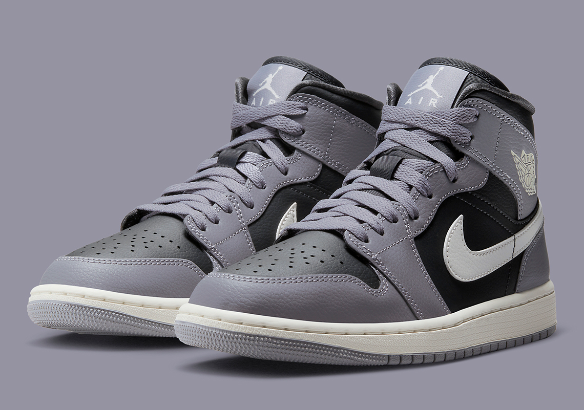 Official Images Of The Air Jordan 1 Mid "Cement Grey"