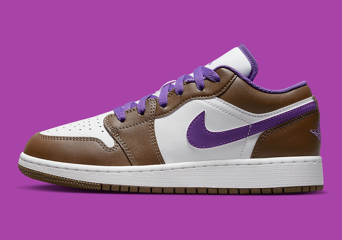 Air Jordan 1 Low Gs Brown Purple 553560 215 6