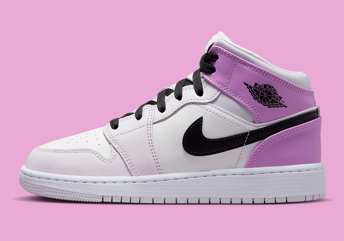 Air Jordan 1 Mid Gs Pink Lavender Dq8423 501 3