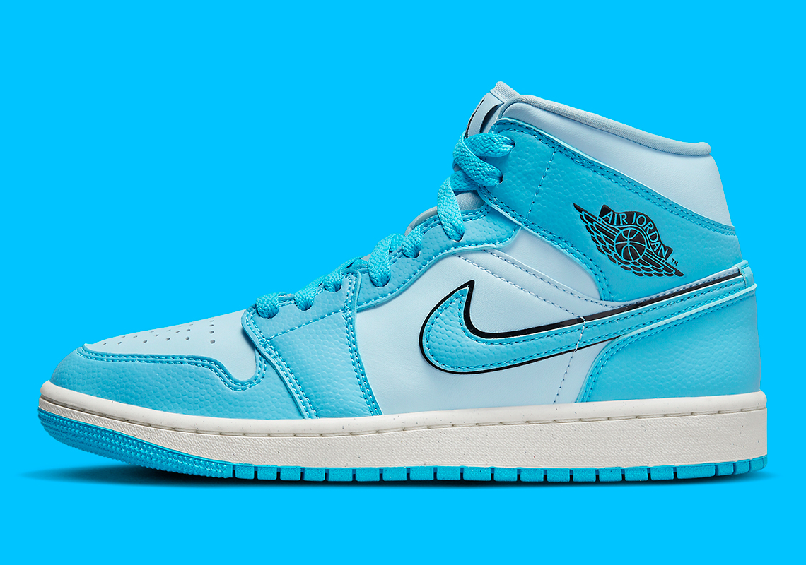 The Air Jordan 1 Mid "University Blue" Features "Aged" Midsoles