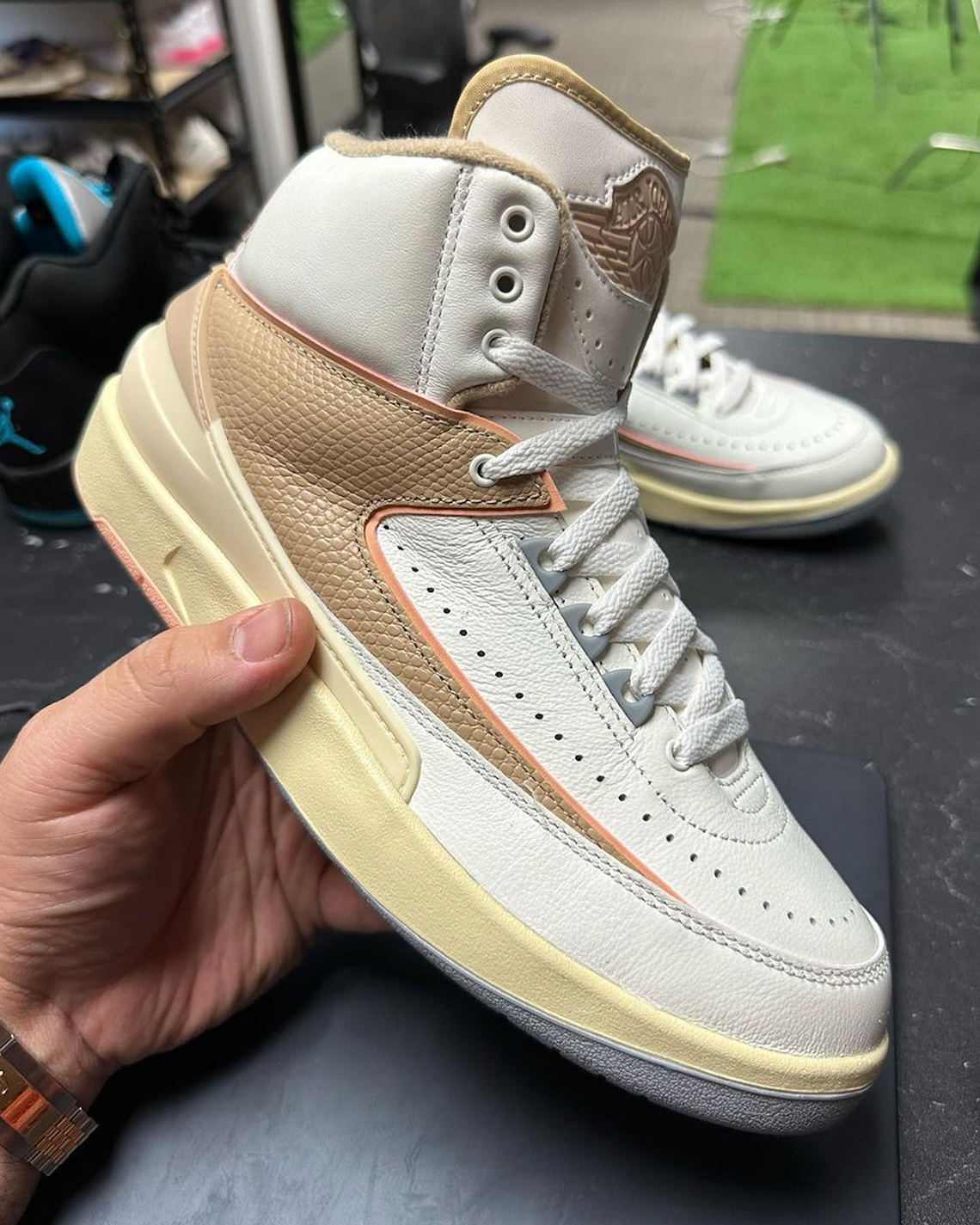 Air Jordan 2 Sail Tan Grey 1